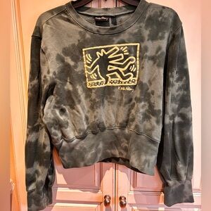 Keith Haring Green Crop Sweatshirt GirlSize XXL
